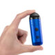 Cipher Herby Dry Herb Vaporizer in sapphire blue being held between two fingers to show size